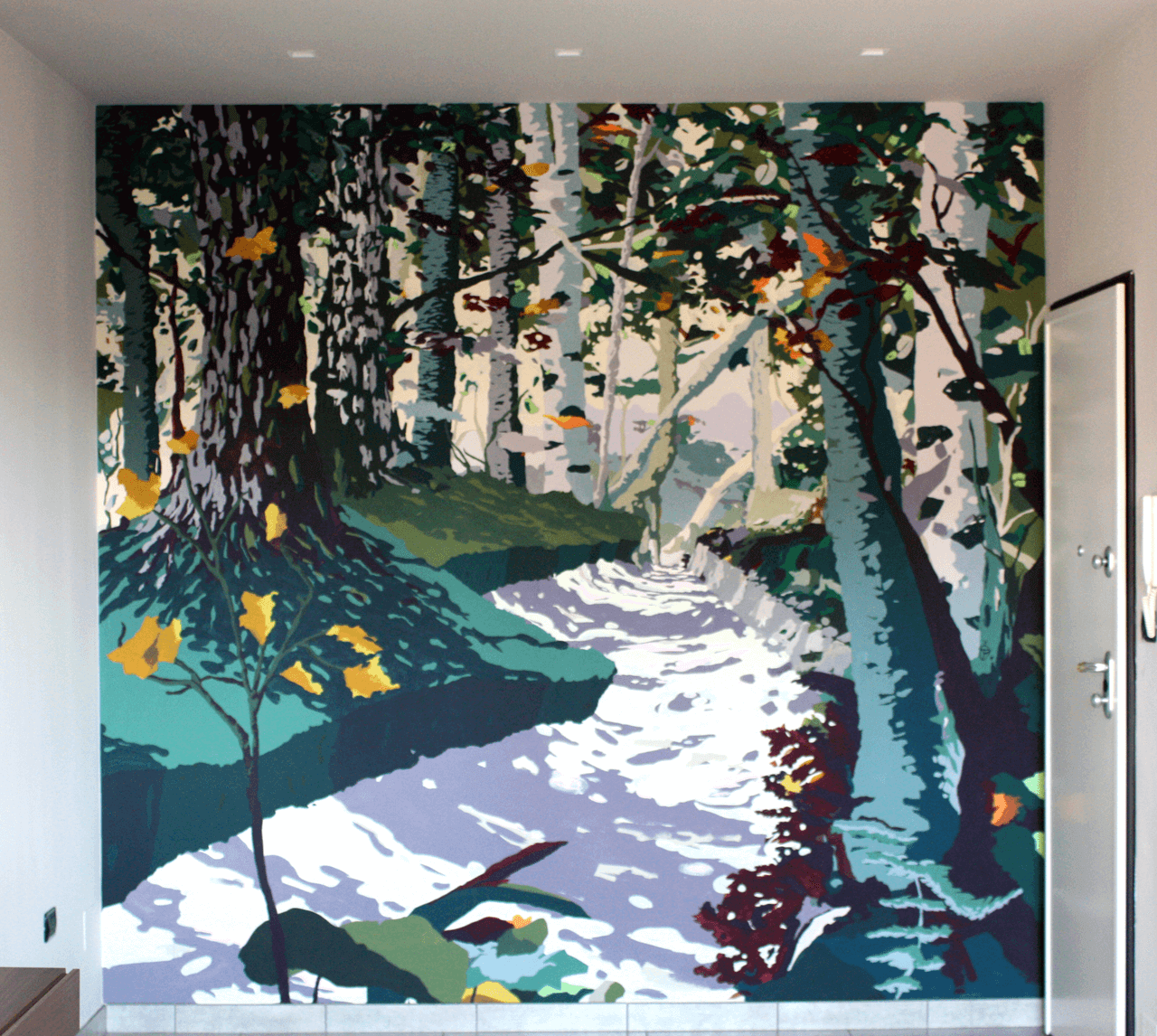 in the woods – mural